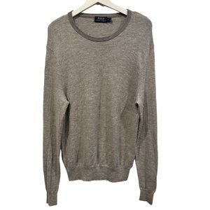 Ralph Lauren Polo cashmere silk men’s large preppy luxury crew sweater